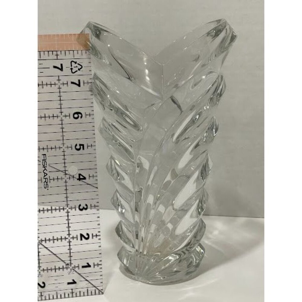 Mikasa Crystal Heart-Shaped Vase 9"